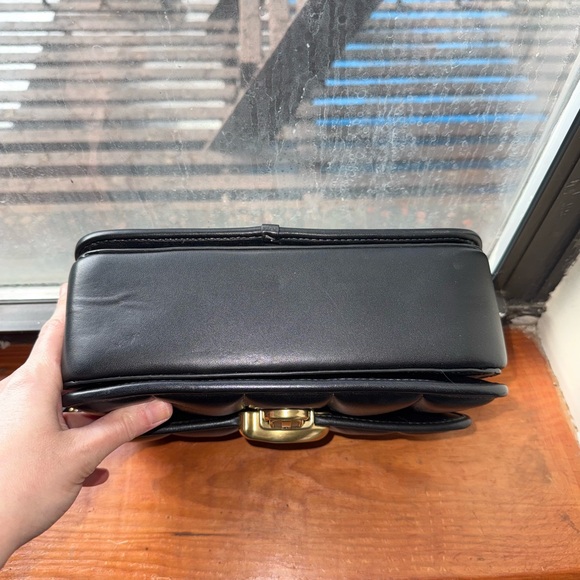 EUC Coach Quilted Studio Shoulder Bag in Black Nappa Leather with Gold Accents - Picture 7 of 11